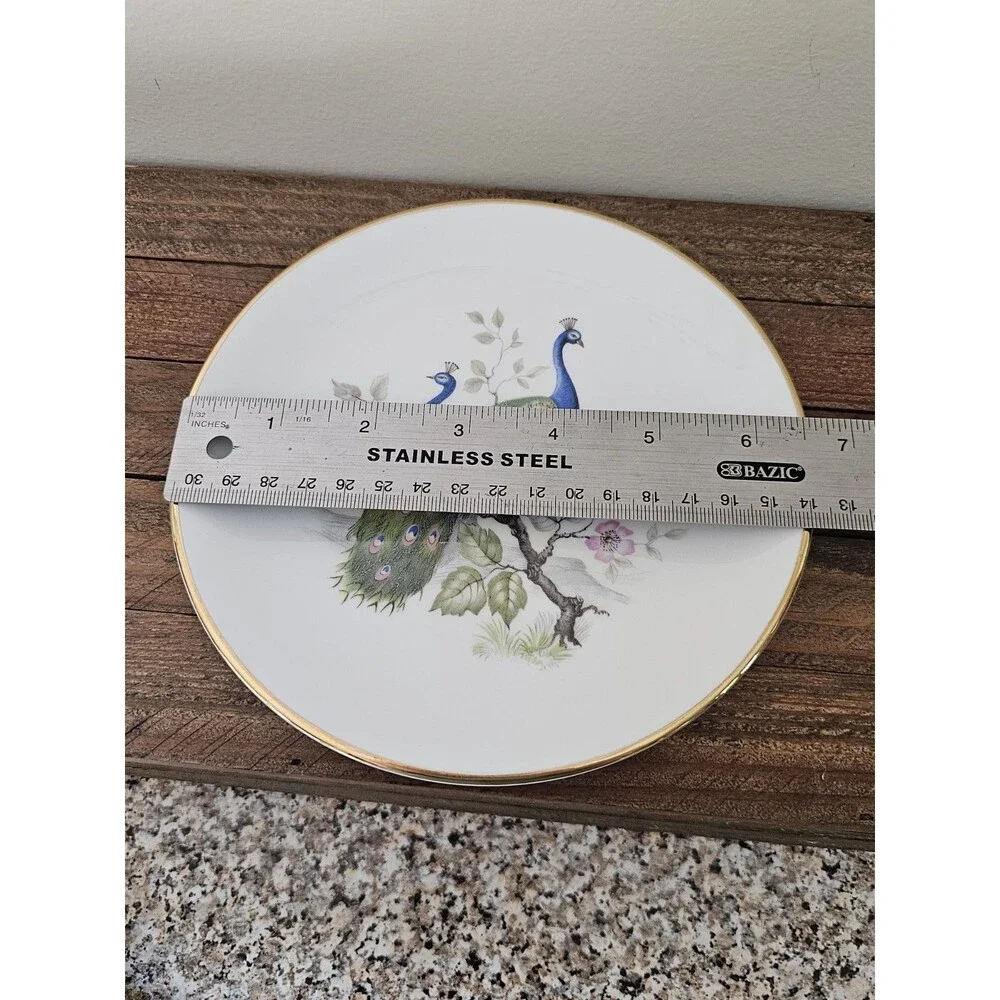 Wedgwood Metallised Bone China Peacock Plate